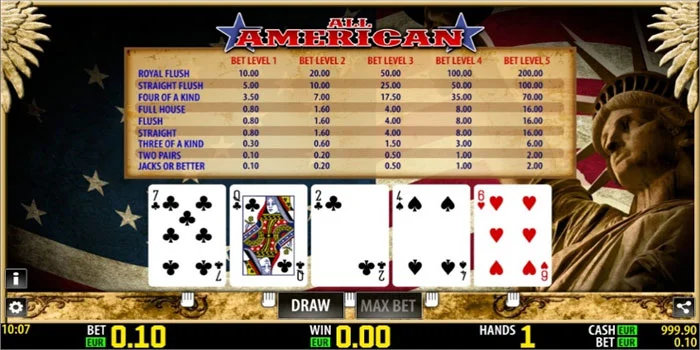 Cara-Bermain-All-American-Poker